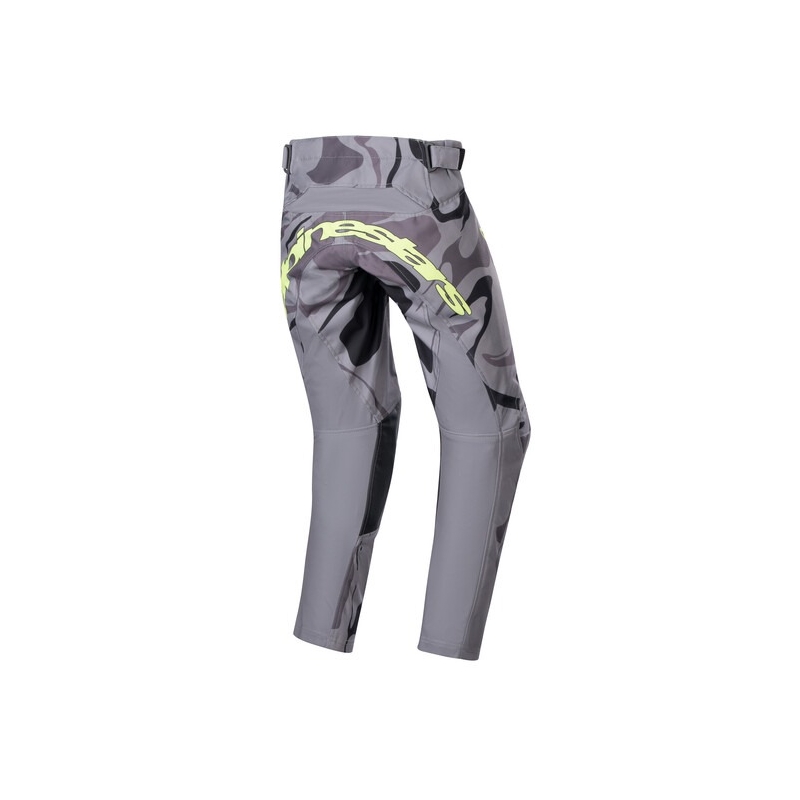 Alpinestars Racer Tactical 2024 Pantalón Motocross Niño gris camuflaje-amarillo flúo-negro