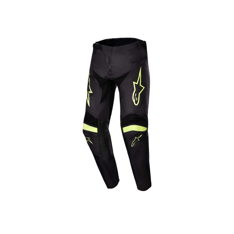 Pantalón Motocross Alpinestars Racer Lurv 2024 Niño Negro y Amarillo Fluo