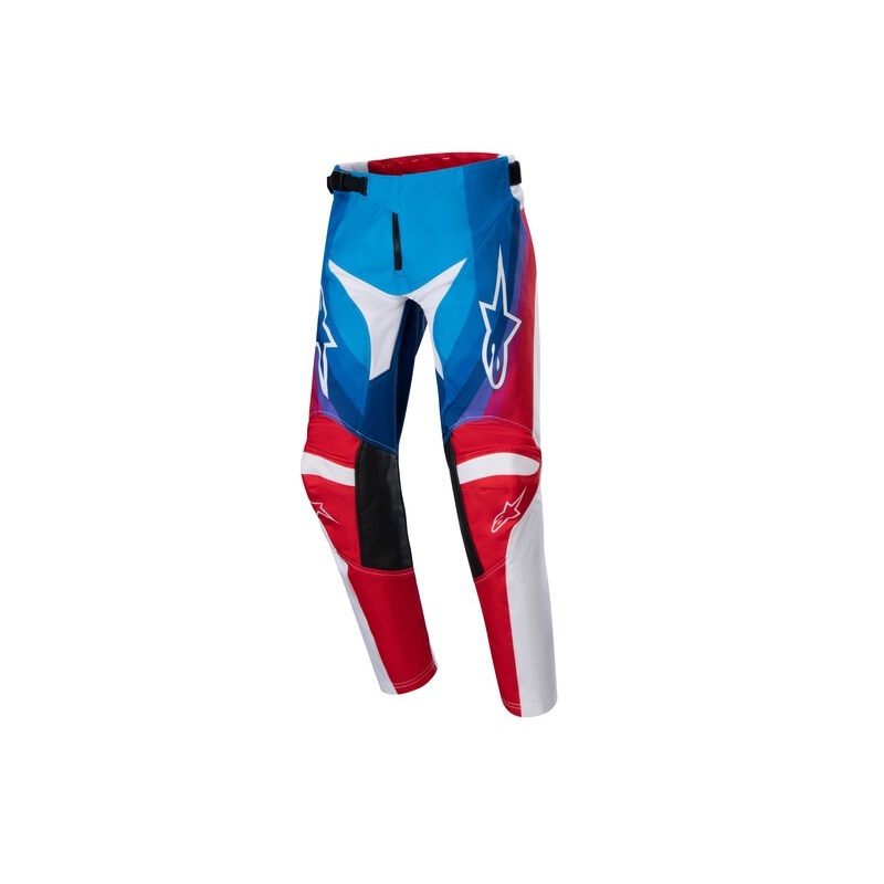 Pantalón Alpinestars Racer Pneuma 2024 Motocross Niño Blanco-Azul-Rojo