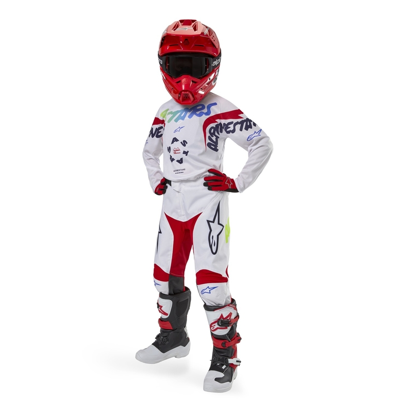Alpinestars Racer Hana 2024 Pantalones Motocross Niño Blanco y Color