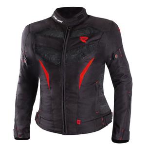 Chaqueta de moto para mujer Street Racer Rose Air Negra y Roja