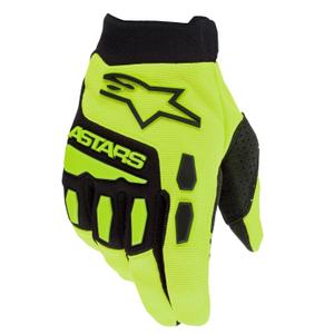 Guantes de motocross para niños Alpinestars Full Bore, color amarillo flúor y negro