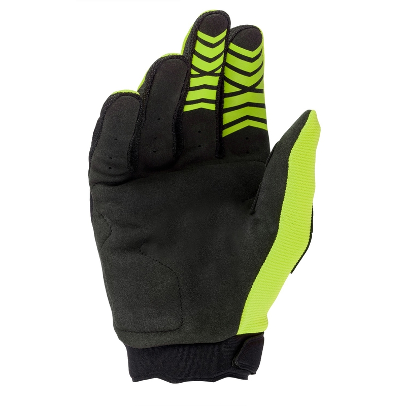 Guantes de motocross para niños Alpinestars Full Bore, color amarillo flúor y negro