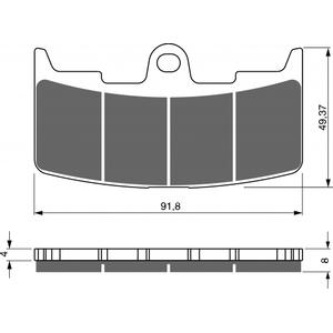 Brzdové destičky GOLDFREN GP6