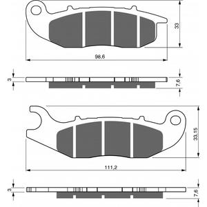 Brzdové destičky GOLDFREN GP6