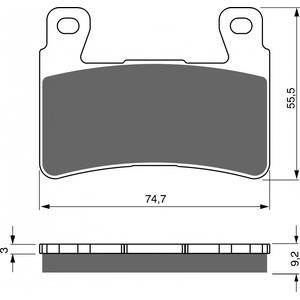Brzdové destičky GOLDFREN GP6
