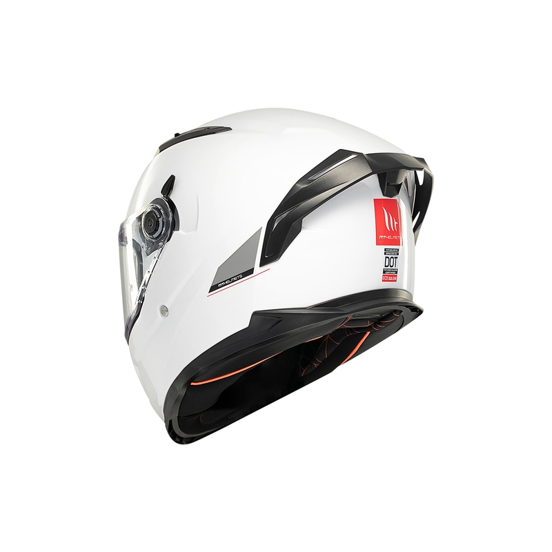 MT BRAKER SV SOLID A0 casco integral de moto blanco