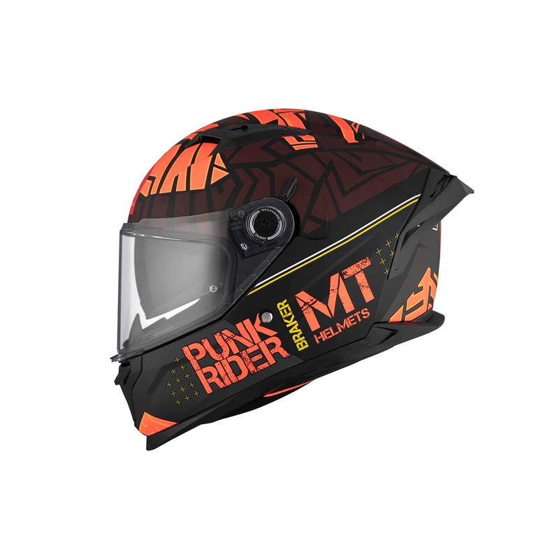 MT BRAKER SV PUNK RIDER B5 casco integral de moto rojo-negro
