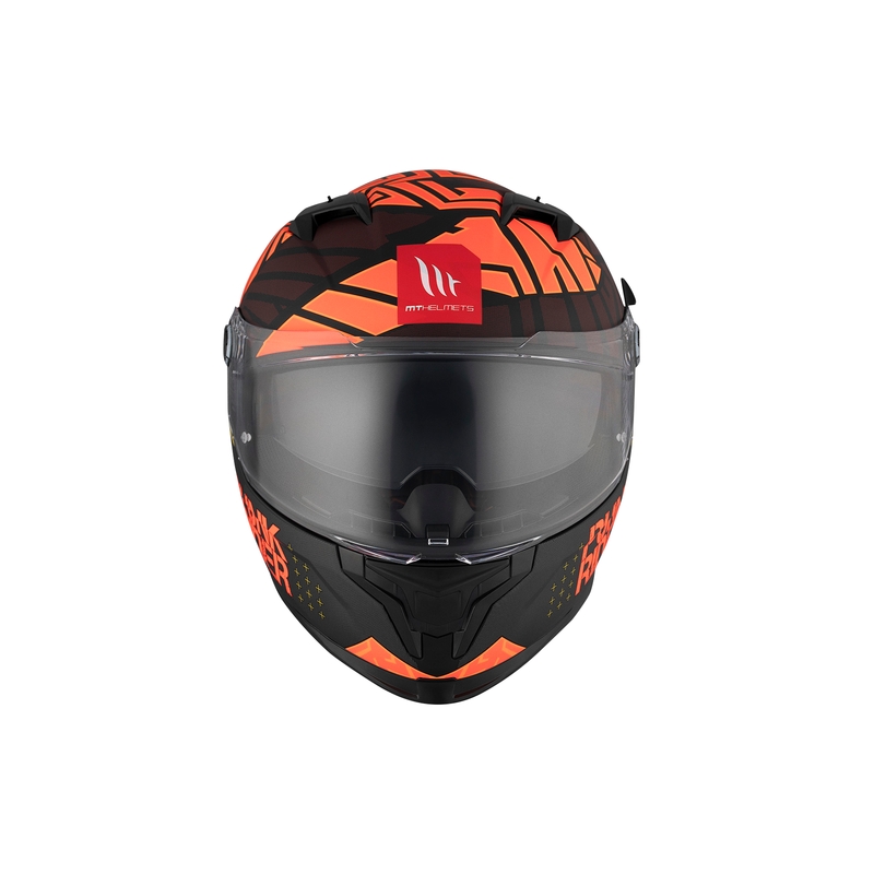 MT BRAKER SV PUNK RIDER B5 casco integral de moto rojo-negro