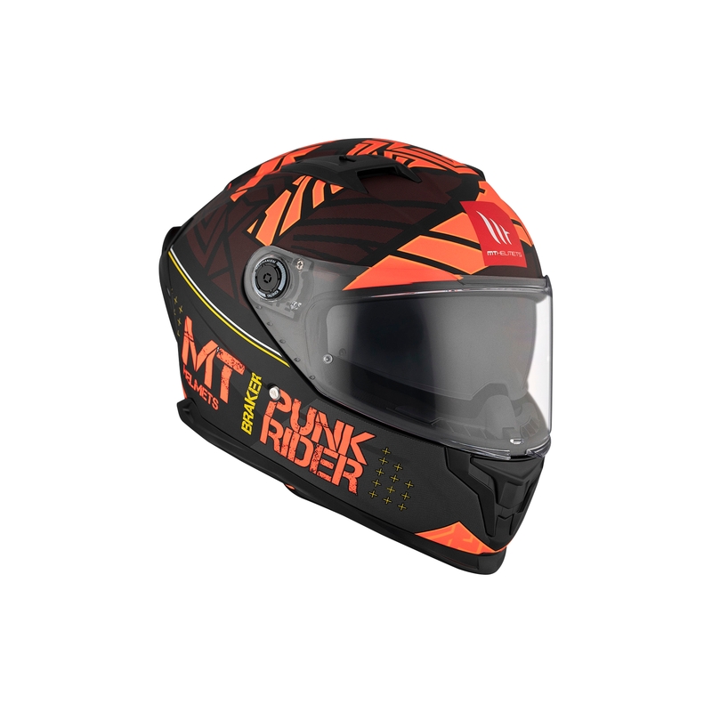 MT BRAKER SV PUNK RIDER B5 casco integral de moto rojo-negro