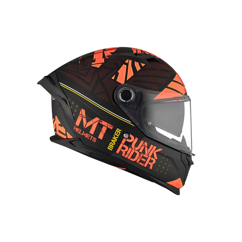 MT BRAKER SV PUNK RIDER B5 casco integral de moto rojo-negro