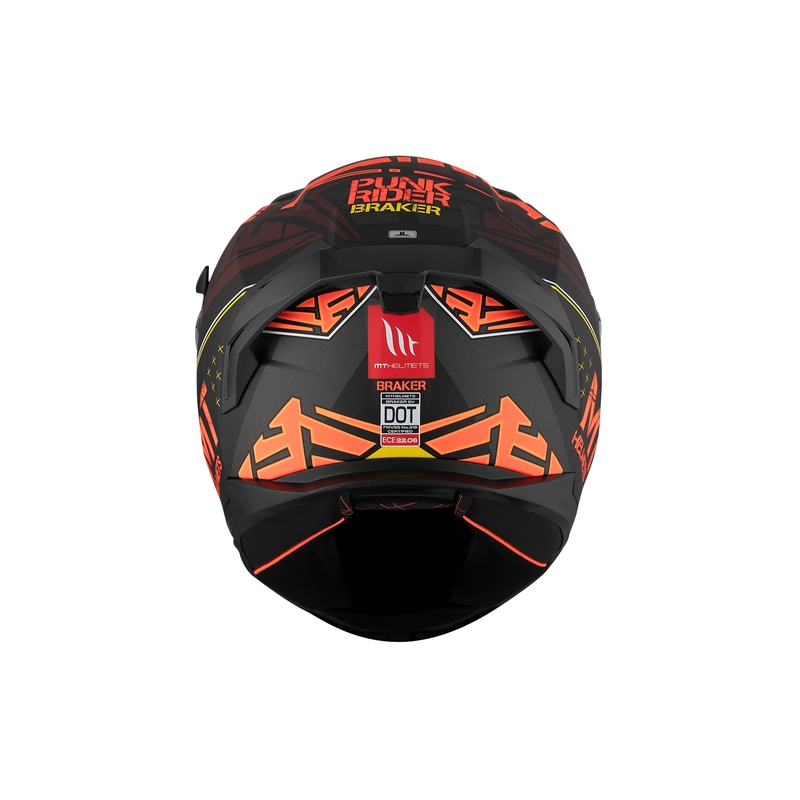 MT BRAKER SV PUNK RIDER B5 casco integral de moto rojo-negro