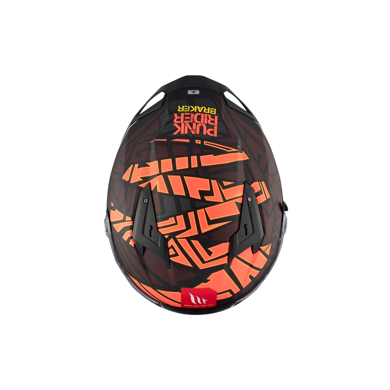 MT BRAKER SV PUNK RIDER B5 casco integral de moto rojo-negro