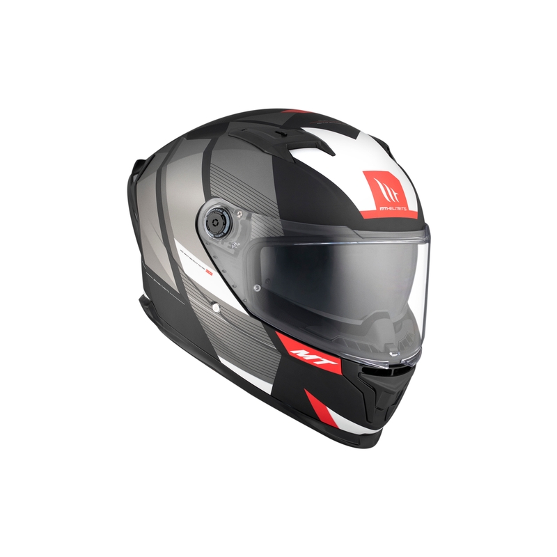 MT BRAKER CHENTO B0 casco integral de moto negro-gris-blanco