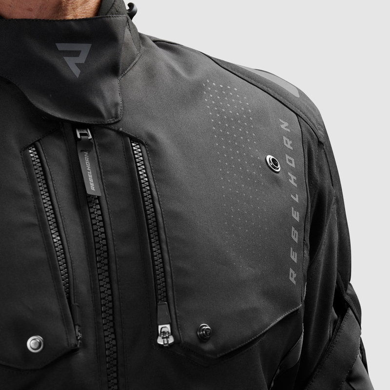 Chaqueta de moto Rebelhorn Hiker IV negra