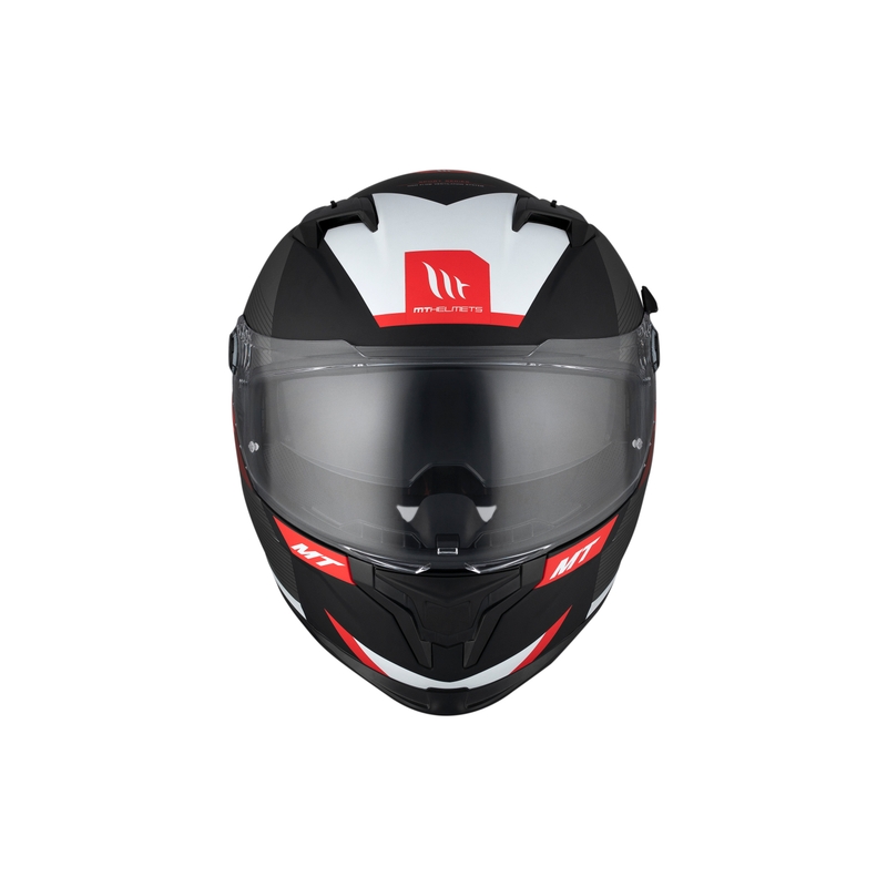 Casco integral de moto MT BRAKER CHENTO B5 gris-rojo-blanco