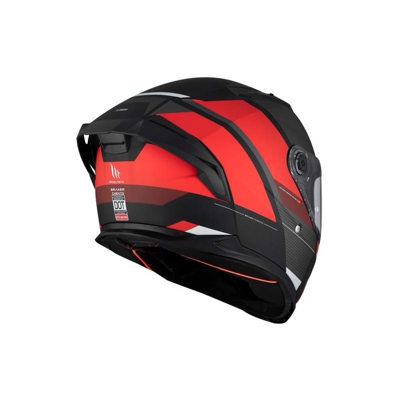 Casco integral de moto MT BRAKER CHENTO B5 gris-rojo-blanco