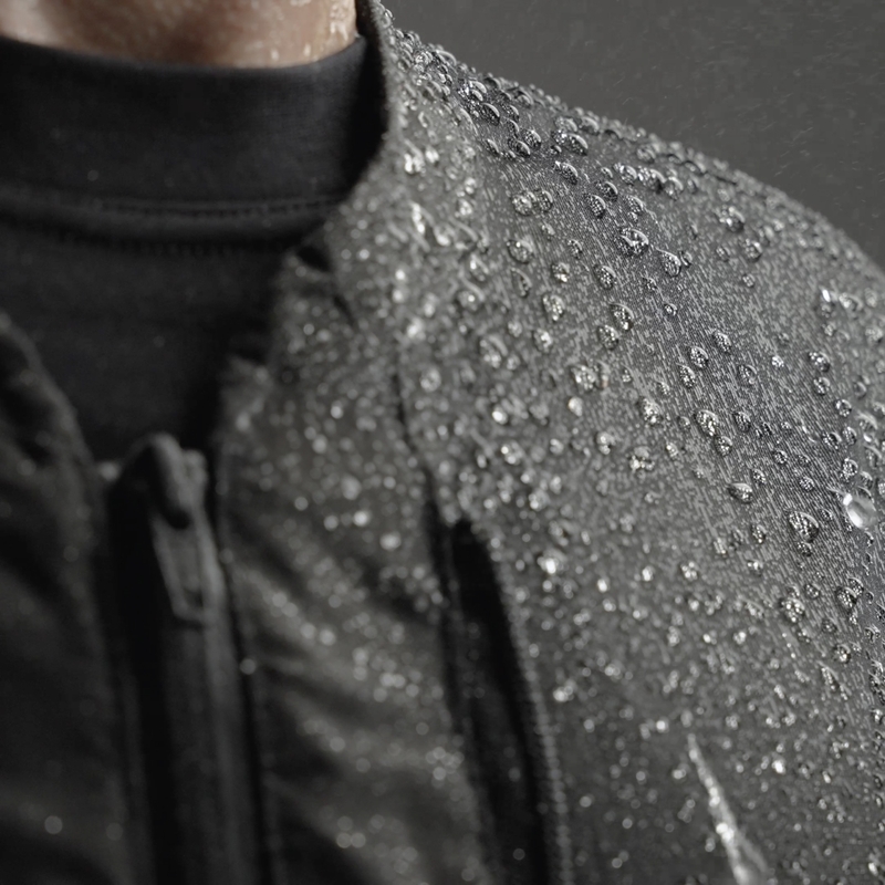 Chaqueta de moto negra y roja Rebelhorn Jax