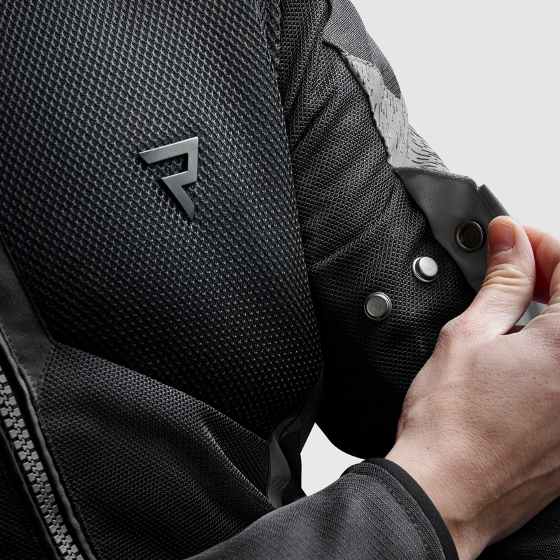 Chaqueta de moto negra y gris Rebelhorn Jax