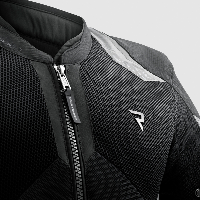 Chaqueta de moto negra y gris Rebelhorn Jax