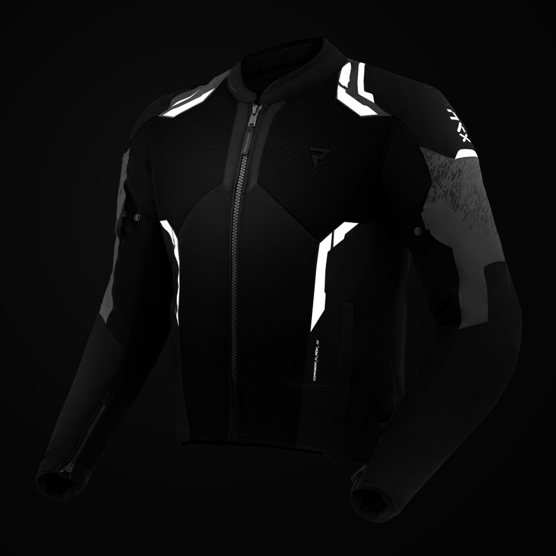 Chaqueta de moto negra y gris Rebelhorn Jax