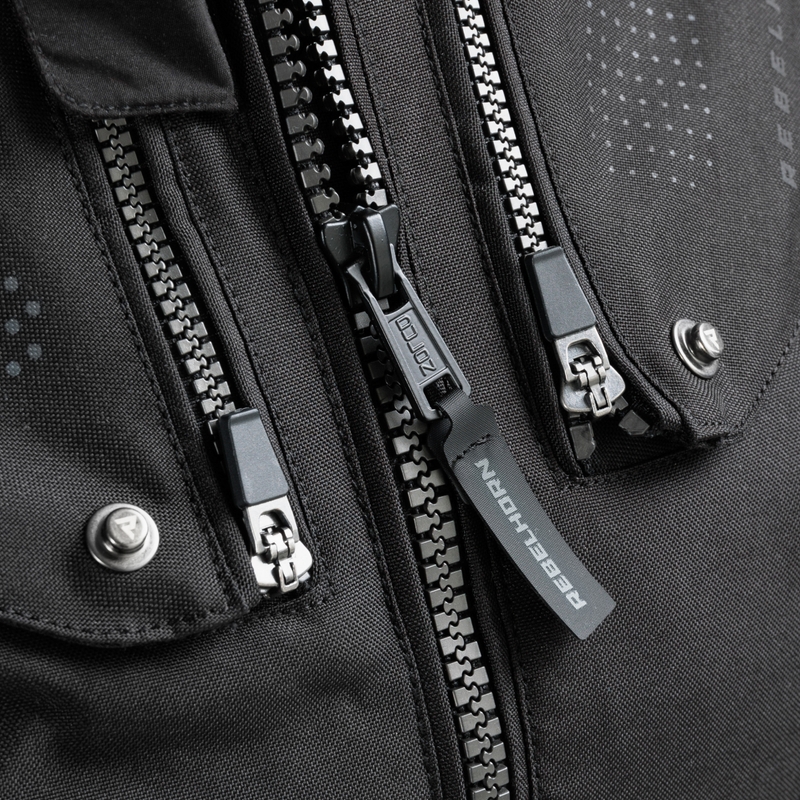 Chaqueta de moto para mujer Rebelhorn Hiker IV negra
