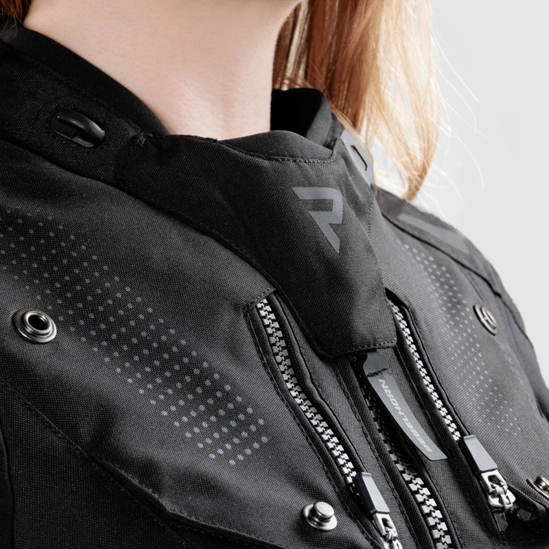 Chaqueta de moto para mujer Rebelhorn Hiker IV negra