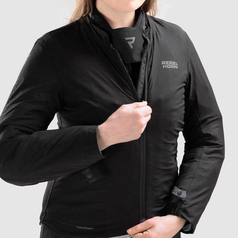 Chaqueta de moto para mujer Rebelhorn Hiker IV negra