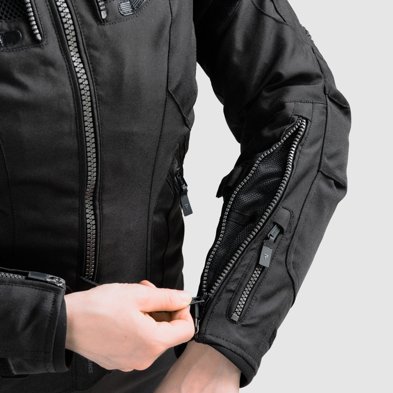 Chaqueta de moto para mujer Rebelhorn Hiker IV negra