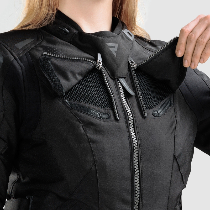 Chaqueta de moto para mujer Rebelhorn Hiker IV negra