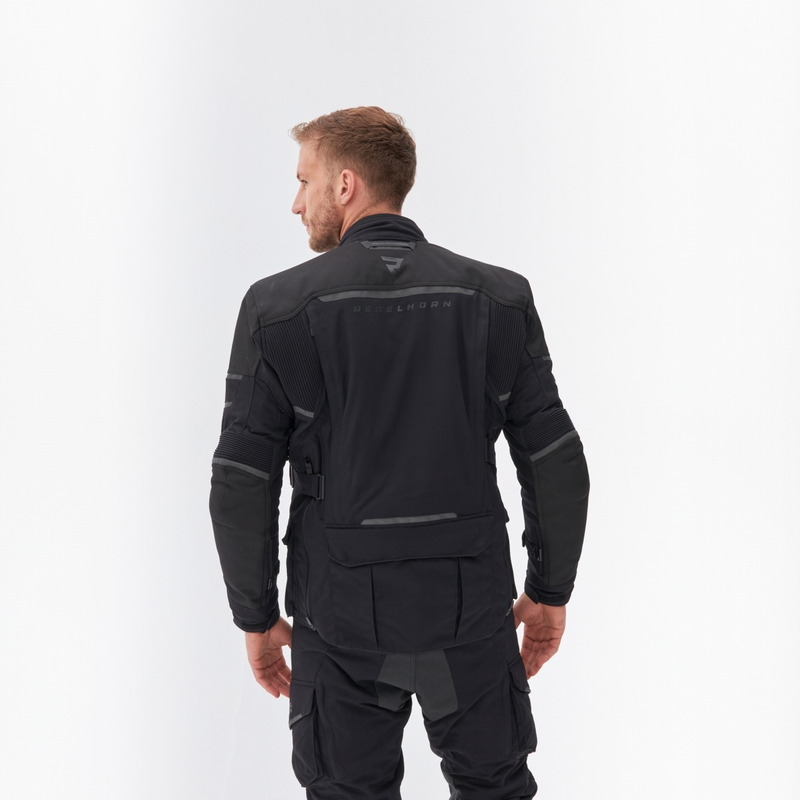 Chaqueta de moto negra Rebelhorn Range