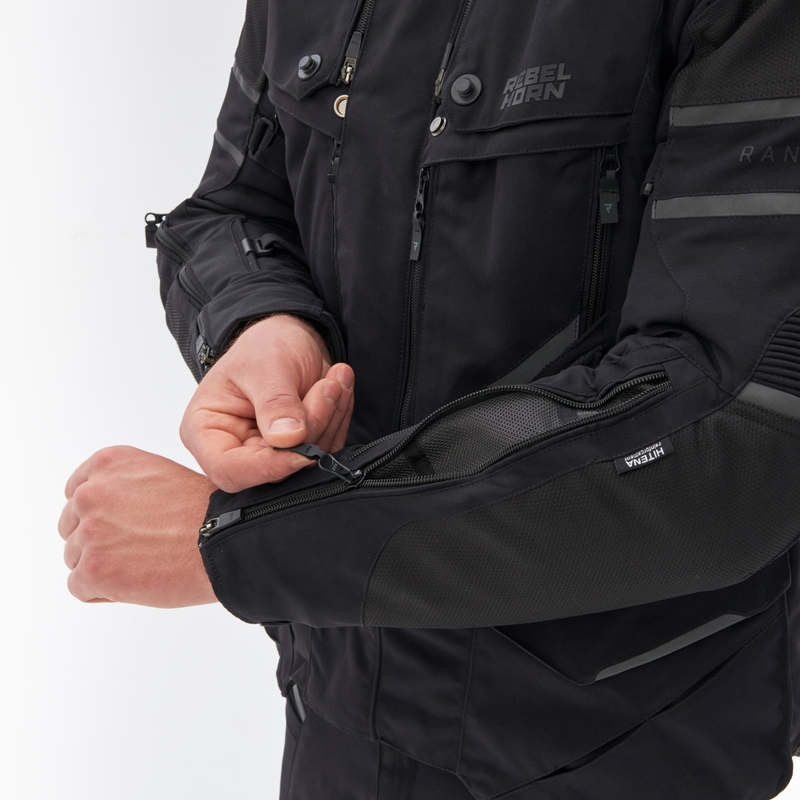 Chaqueta de moto negra Rebelhorn Range