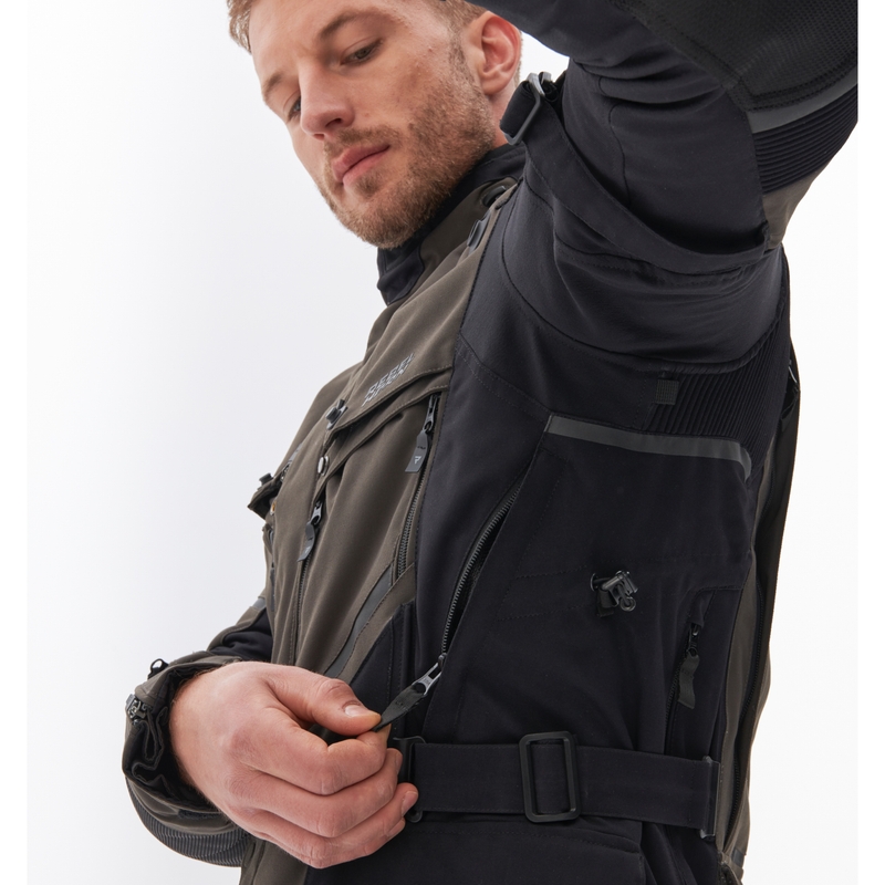 Chaqueta de moto Rebelhorn Range antracita-negro-amarillo fluo