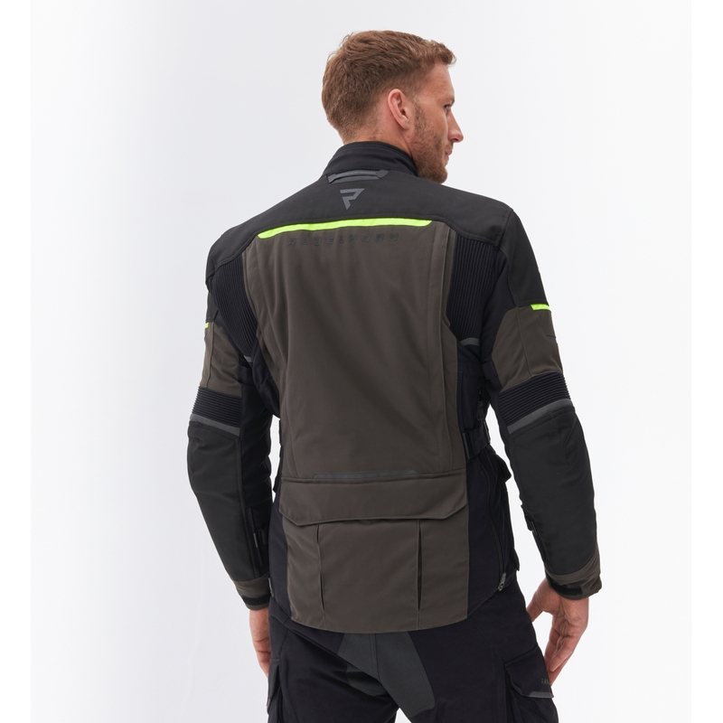 Chaqueta de moto Rebelhorn Range antracita-negro-amarillo fluo