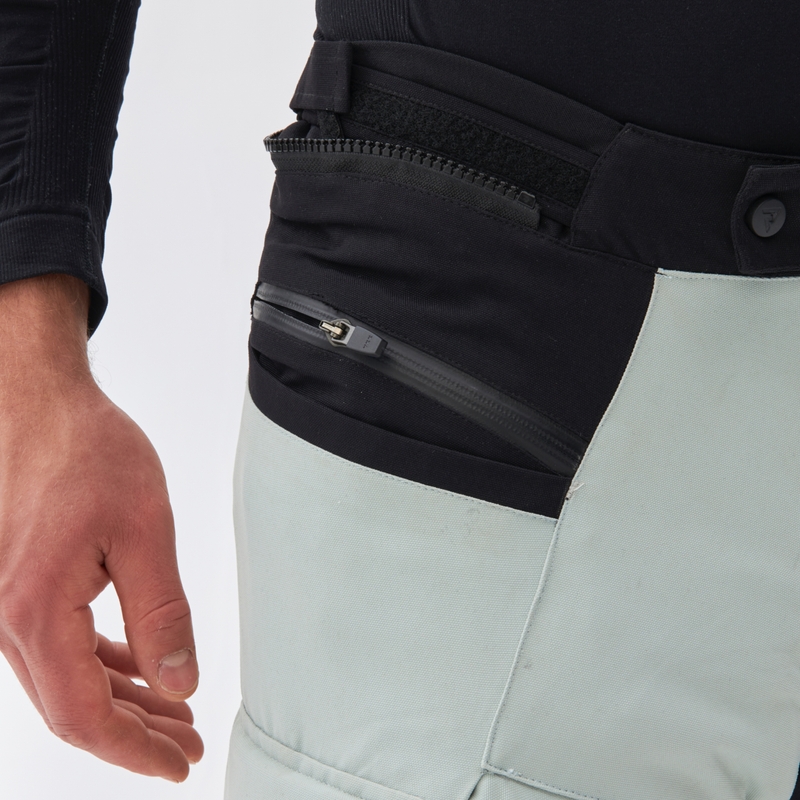 Pantalones de moto Rebelhorn Range gris-negro-rojo