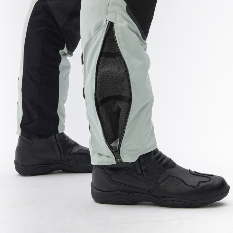 Pantalones de moto Rebelhorn Range gris-negro-rojo