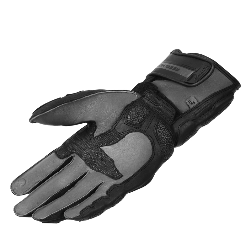 Guantes de moto Rebelhorn ST Long negro liquidación