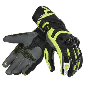 Guantes de moto Rebelhorn ST Long negro-gris-amarillo fluo liquidación