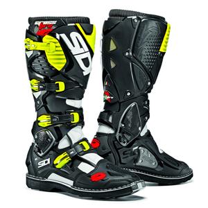 Botas de moto SIDI CROSSFIRE 3 blanco-negro-amarillo fluo