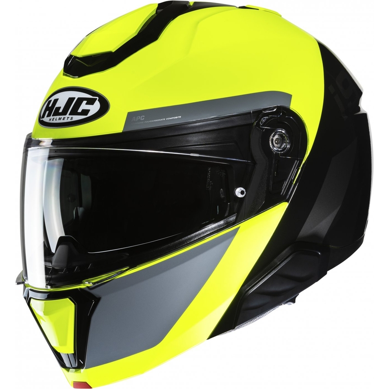 Casco abatible HJC i91 Bina MC3H amarillo-negro