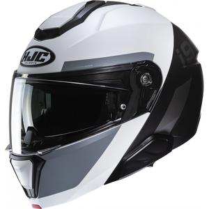 Casco abatible HJC i91 Bina MC5SF blanco-gris-negro