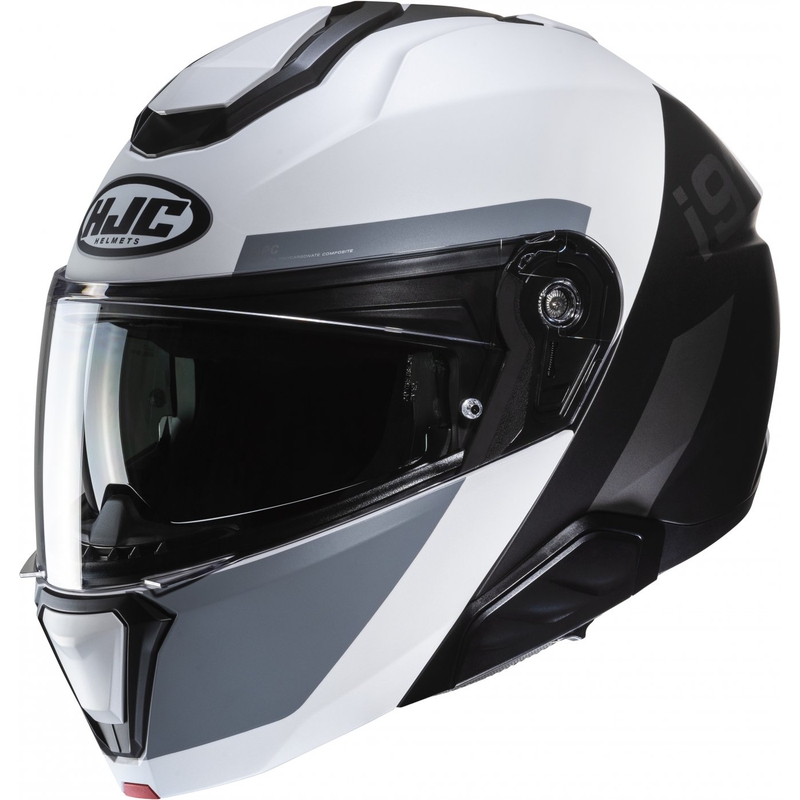 Casco abatible HJC i91 Bina MC5SF blanco-gris-negro