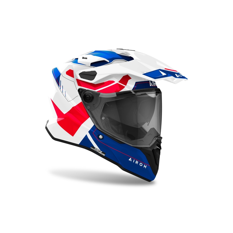 Casco enduro Airoh Commander 2 Reveal azul-rojo brillante