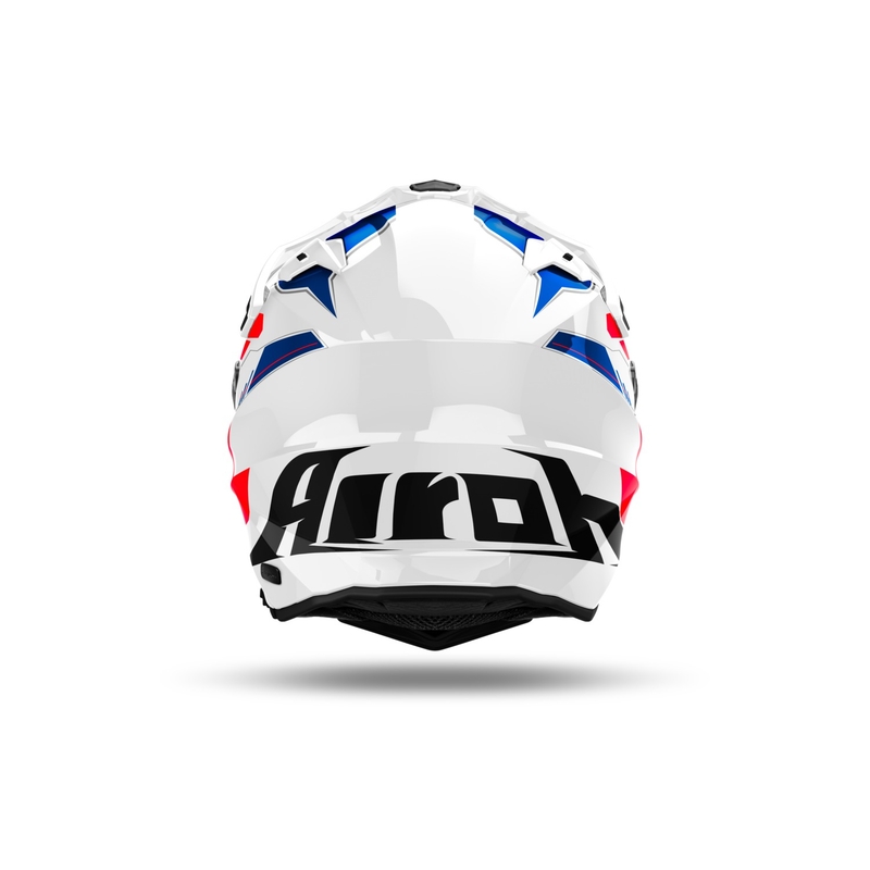 Casco enduro Airoh Commander 2 Reveal azul-rojo brillante