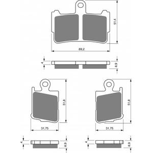 Brzdové destičky GOLDFREN GP6