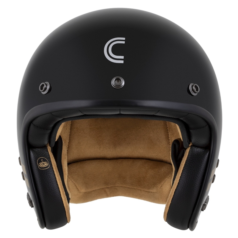 Casco Jet Cassida Eso Forty Nine Negro Perla-Oro-Gris