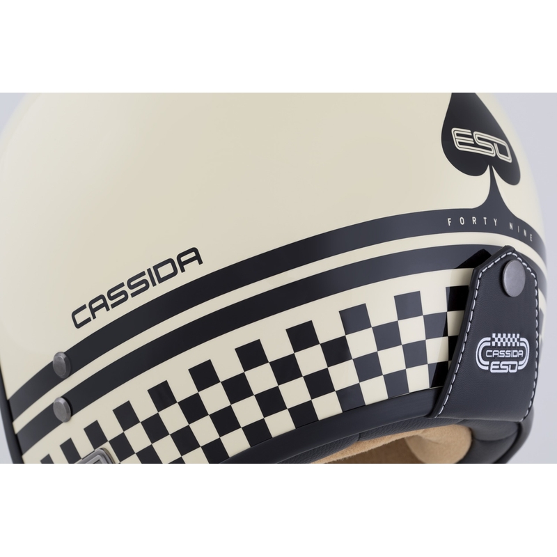 Casco abierto Cassida Eso Forty Nine crema-negro