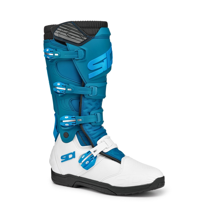 Botas de moto para mujer SIDI X POWER SC LEI blancas y azules