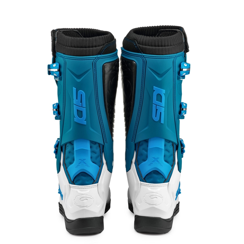 Botas de moto para mujer SIDI X POWER SC LEI blancas y azules