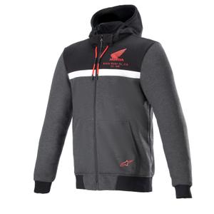 Alpinestars Chrome Street Hoodie Honda Chaqueta Moto 2024 negro-gris-rojo